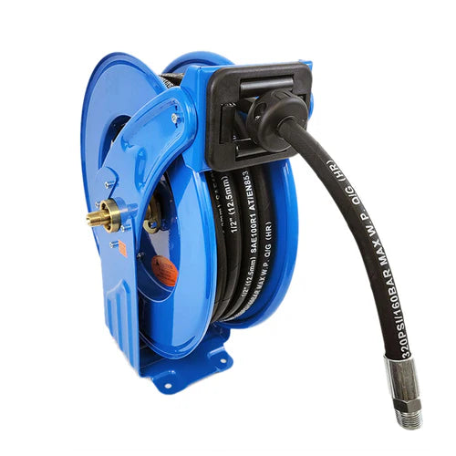 M3 Industrial oil Hose Reel with 1/2in. x 50ft hose, 2320 PSI Shop and Truck Mount Duty